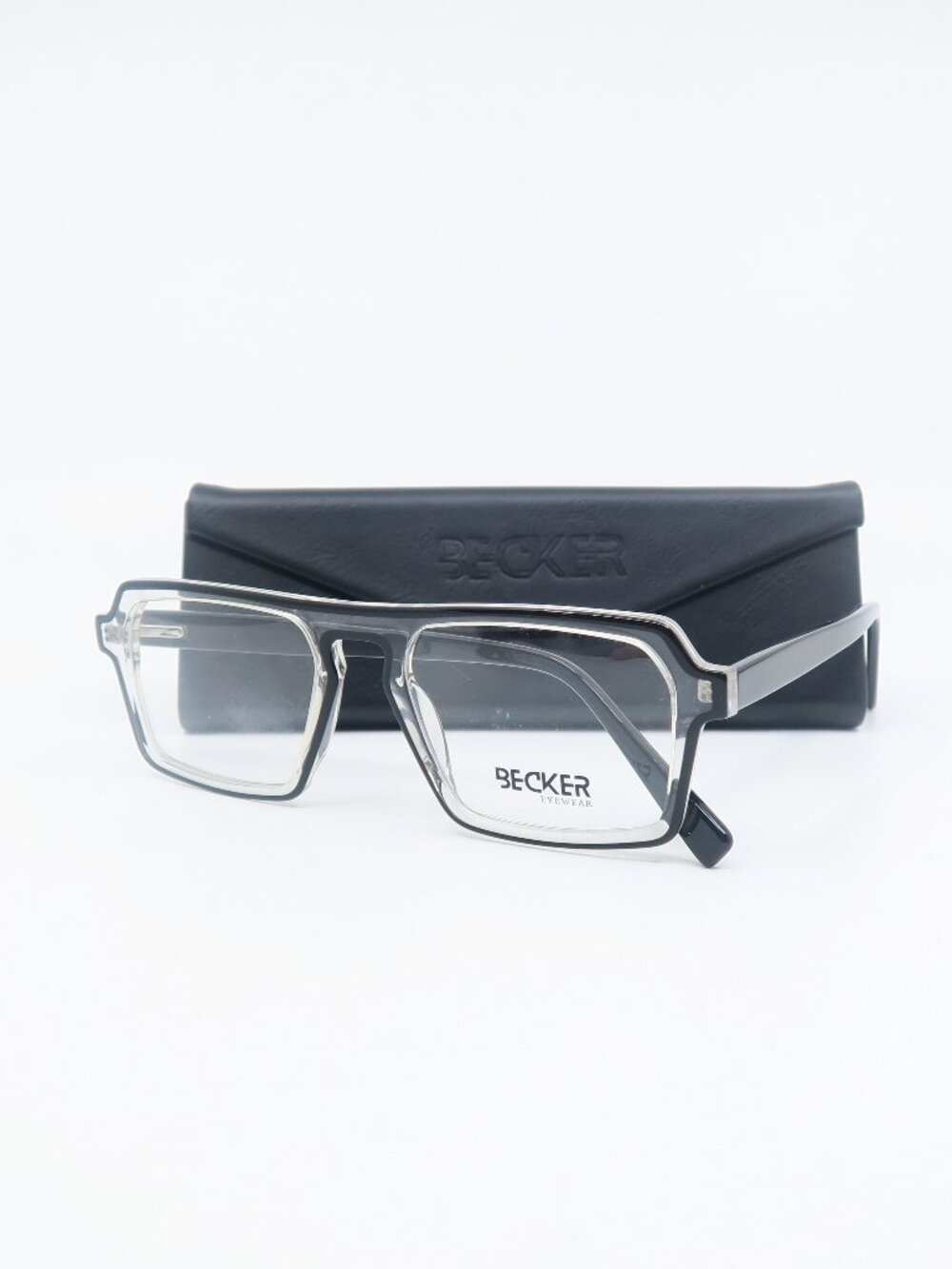 Becker BL 2836 C2 54mm Clear & Black Trendy Fashion Italian Unisex Eyeglasses.